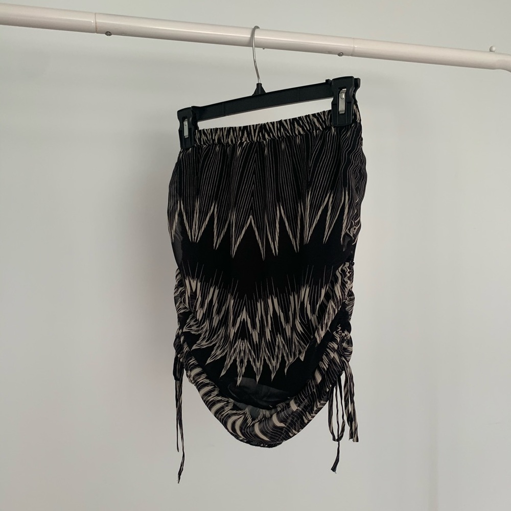 Adjustable Mesh Mini Skirt